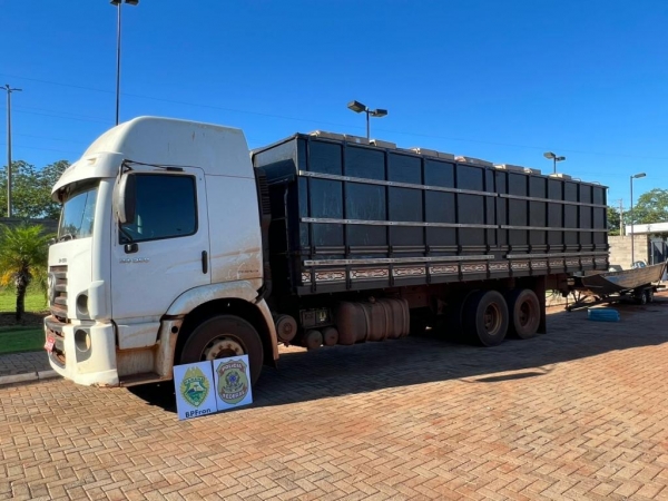 Caminhão apreendido. Foto: BPFron.