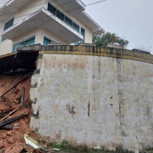 Deslizamento em Florianópolis — Foto: Prefeitura de Florianópolis/ Divulgação