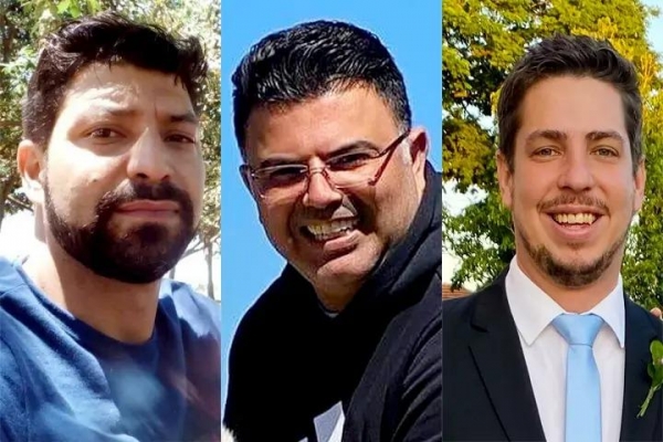 Os umuaramenses Jonas Borges Julião, Heitor Genowei Junior, o Juninho do Posto e Felipe Furquim de Oliveira. Foto: Redes Sociais/OBemdito