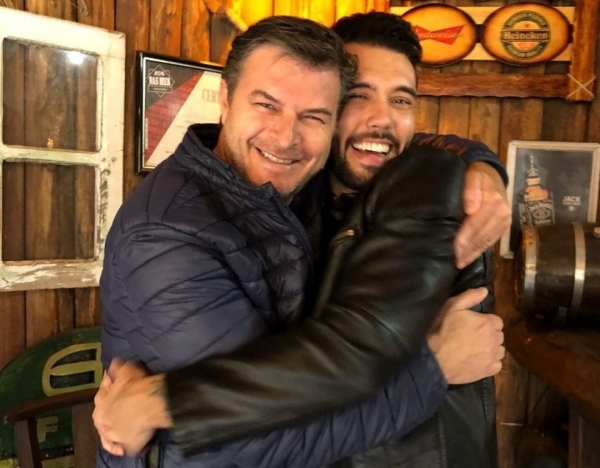 Roberto Lana e o filho Guilherme, morto em abril de 2022 — Foto: Redes sociais/ Reprodução