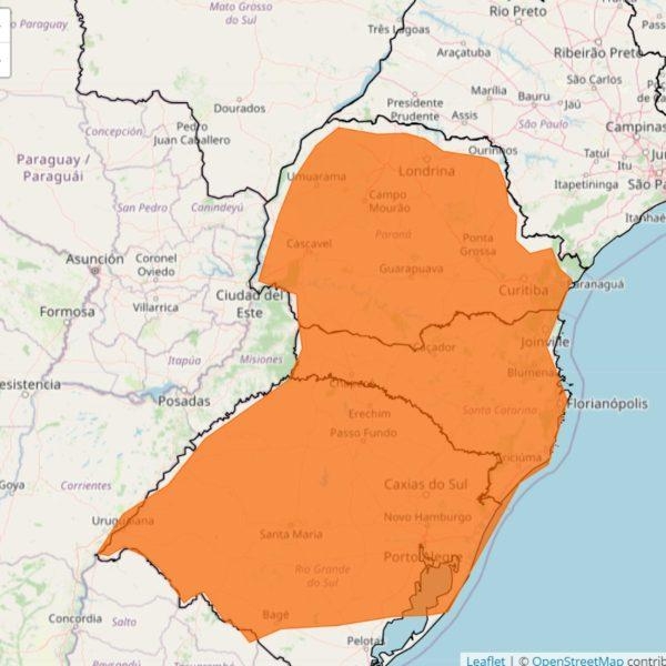 Foto:  Instituto Nacional de Meteorologia (Inmet).