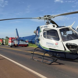 Acidente de trânsito entre Mamborê e Campo Mourão deixa mortos — Foto: Samu