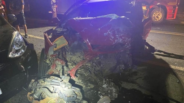 Acidente na BR-376, em Ortigueira — Foto: PRF