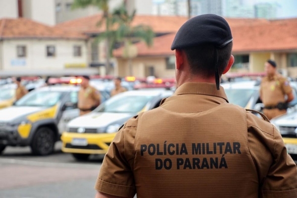 Polícia Militar do Paraná usará câmeras por um ano, como teste — Foto: PM-PR
