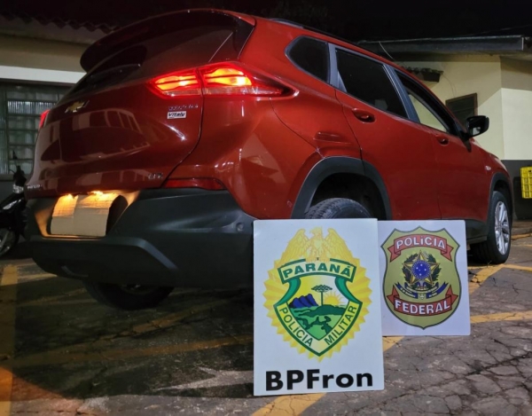 O veículo foi roubado no estado de São Paulo. Foto: BPFron.