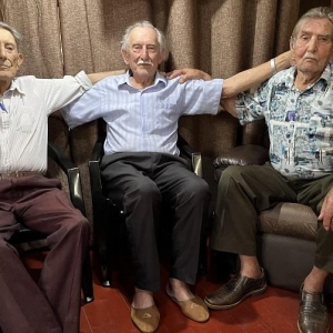 Foto: Portal Nova Santa Rosa (da esquerda para direita= Antônio Alves de Carvalho,  Leopoldo Schirmer,  Alberto Englert )