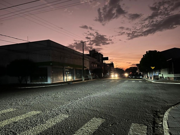 Apagão em Nova Santa Rosa. Foto: Portal Nova Santa Rosa.