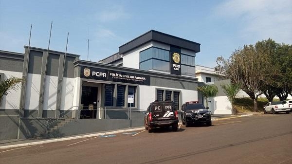 Delegacia da Polícia Civil em Laranjeiras do Sul, no Paraná — Foto: Eduardo Andrade/RPC