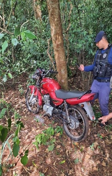 Moto encontrada neste domingo. Foto: Divulgação.