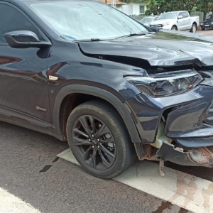 Segundo caso, acidente grave entre uma Chevrolet Tracker e uma Yamaha YBR