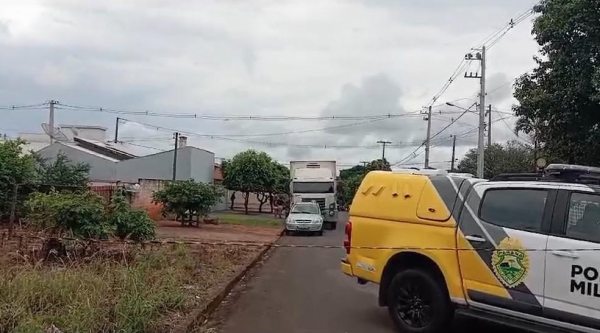 No total, 25 policiais militares foram ao local. — Foto: Andressa Zaffalon - RPC