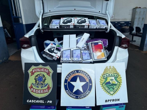 Contrabando apreendido. Foto: Polícia Federal.