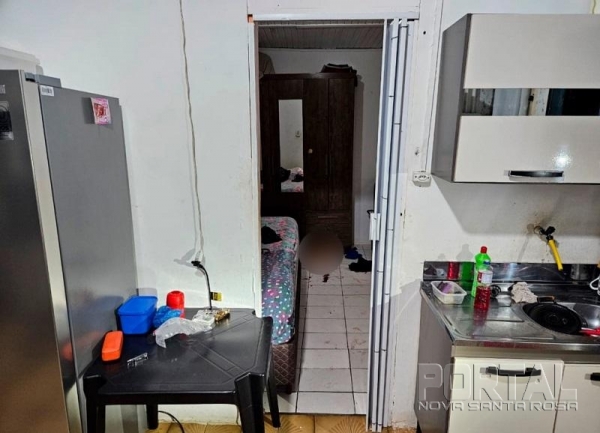 Casa da vítima. Foto: Portal Nova Santa Rosa.