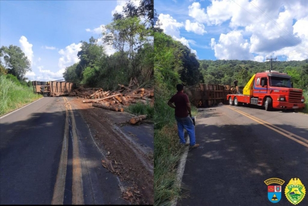 O veículo teve danos, mas o condutor não ficou ferido. Foto: PRE.