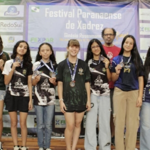 Palotina participou da fase final do Paranaense de Xadrez, em São José dos Pinhais  Crédito: Assessoria/Palotina