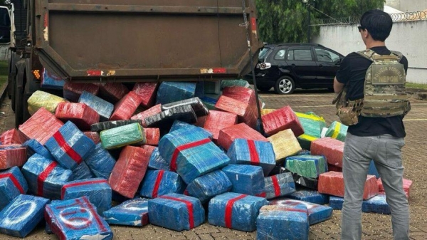 Foi apreendido 7.202,95 kg de maconha. Foto: CGN/Reprodução.