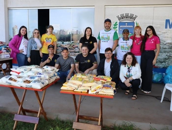 Alimentos doados foram destinados para quatro entidades  Crédito: Assessoria/Prefeitura.