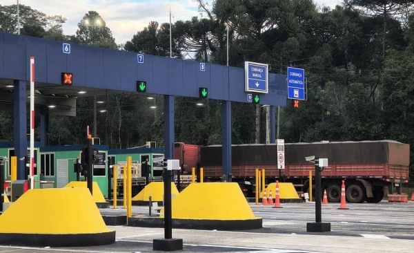 Praça de pedágio de Prudentópolis (BR-277) está inclusa no lote 6 de rodovias do Paraná — Foto: Eduardo Andrade/RPC