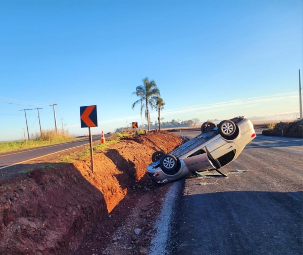 Acidente na manhã de sexta-feira entre São Camilo a Palotina. Foto: PRE
