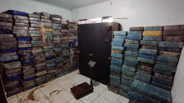 Droga apreendida. Foto: BPFron.