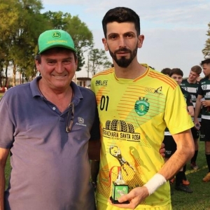 O atleta Tiziu foi o goleiro menos vazado com sete gols sofridos. Foto: Assesoria.