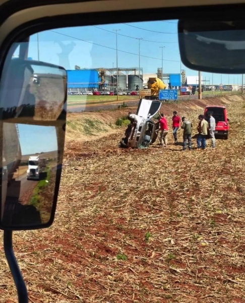 Acidente desta quarta-feira. Foto: Divulgaçao.