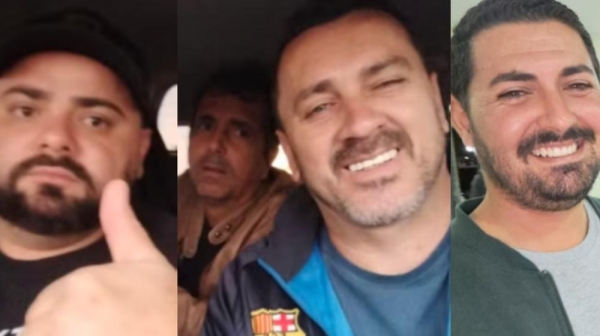 Diego Henrique Afonso (à esquerda), Robishley Hirnani De Oliveira (ao fundo) e Rafael Juliano Marascalchi (à direita) saíram de São José do Rio Preto (SP) — Foto: Arquivo pessoal