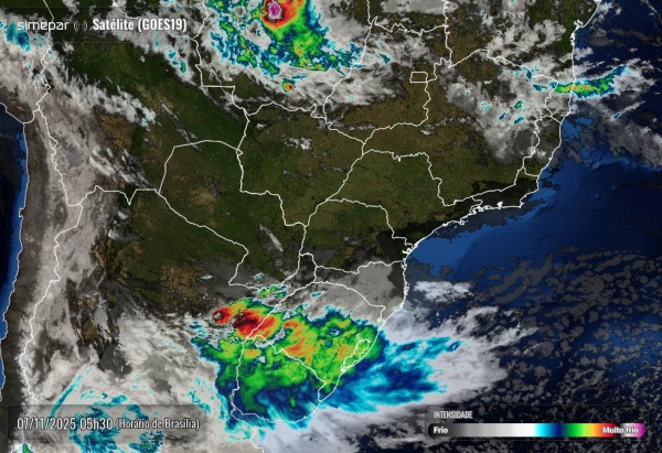 Satélite Goes-19. Foto: Simepar.
