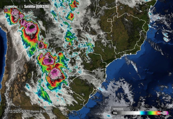 Satélite Goes-19. Foto: Simepar.