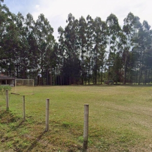 Situação aconteceu em campo comunitário de futebol, em Imbaú — Foto: Google Street View