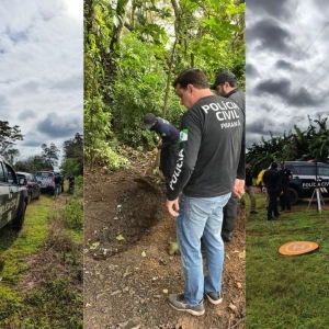 Buscas por primas desaparecidas foram feitas na área rural de Paraíso do Norte, no Paraná. — Foto: Polícia Civil (PC-PR)