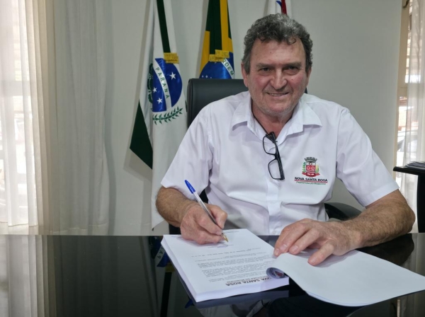 Prefeito em exercício, Roque Lorenzatto. Foto: Assessoria.